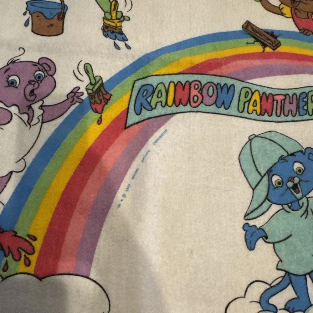 Rainbow Panthers Vintage Acrylic 1980 Rare Blanket‎ Chatham Made in USA